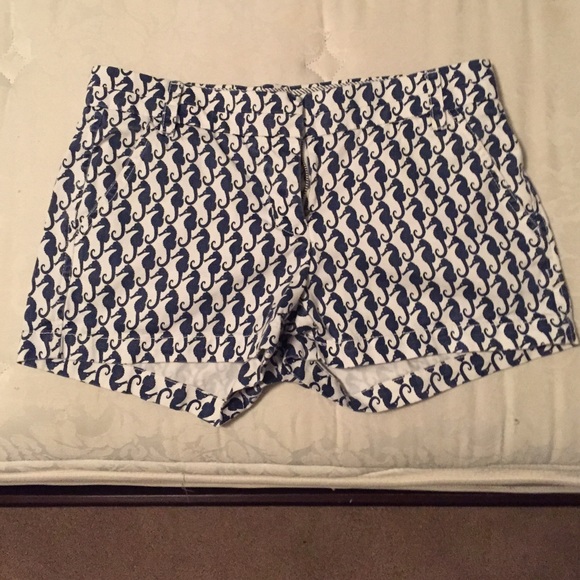 EUC J.Crew nautical seahorse shorts size 0