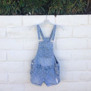 Cotton On polka dot denim overalls