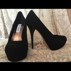 Steve Madden Black Suede Stilettos Sz 7