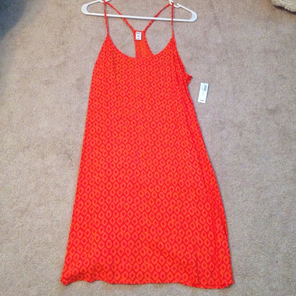Bright orange racer back sundress