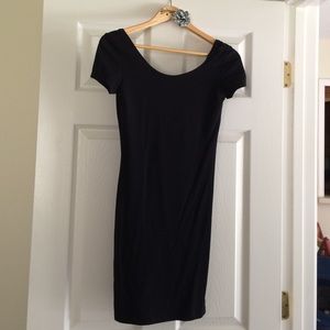Black H&M bodycon scoop neck dress