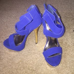 Blue Stiletto High Heels