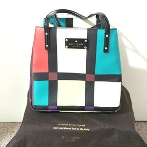 Kate Spade Perry Street Plaid Sidney Tote