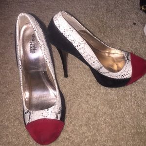 Black and Red High Heels