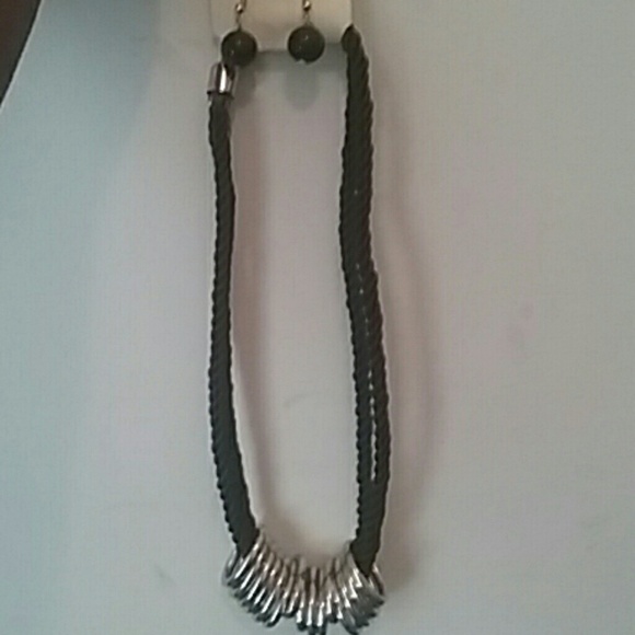 Earrings and necklace