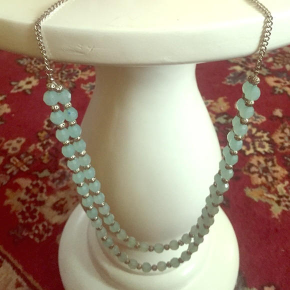 Light Turquoise Beaded Necklace