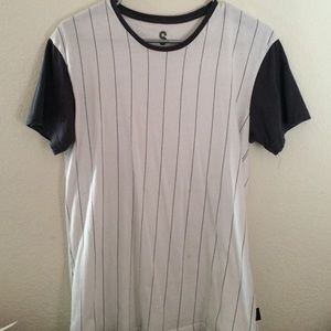 Grey Striped T shirt dress