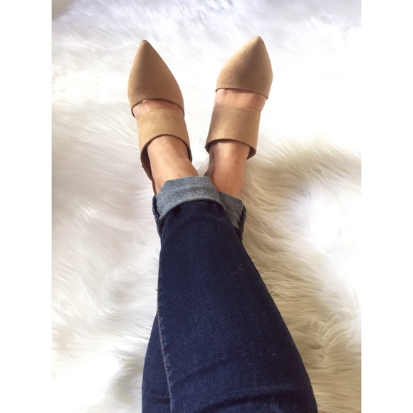 ❌BUNDLED❌ Nude Faux Suede Mules - Picture 3 of 3