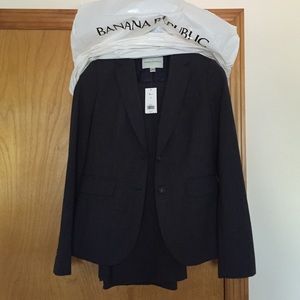 Brand new dark gray/blue suit from banana republic