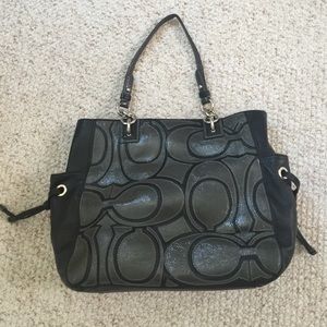 *** ALL LEATHER *** COACH purse AUTHENTIC