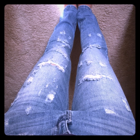 Just USA skinny destroyed jeans