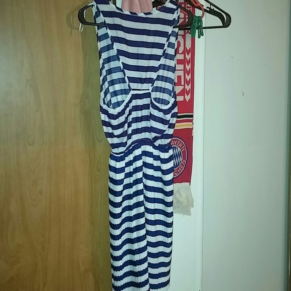 Blue and White strips Dress