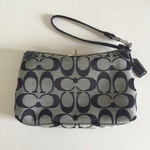 Coach Signature Print Wristlet