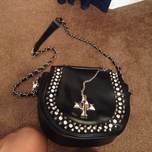 Black studded bag