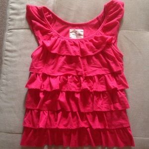 Pink XS Hollister ruffle top