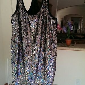 Black sequin tank top