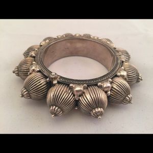 Handmade sterling silver 925 bangle oxidized