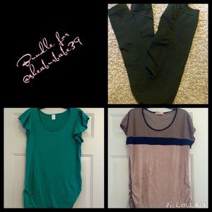 Bundle - maternity leggings & 2 tops