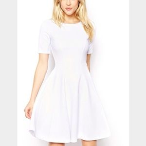 Topshop skater dress white