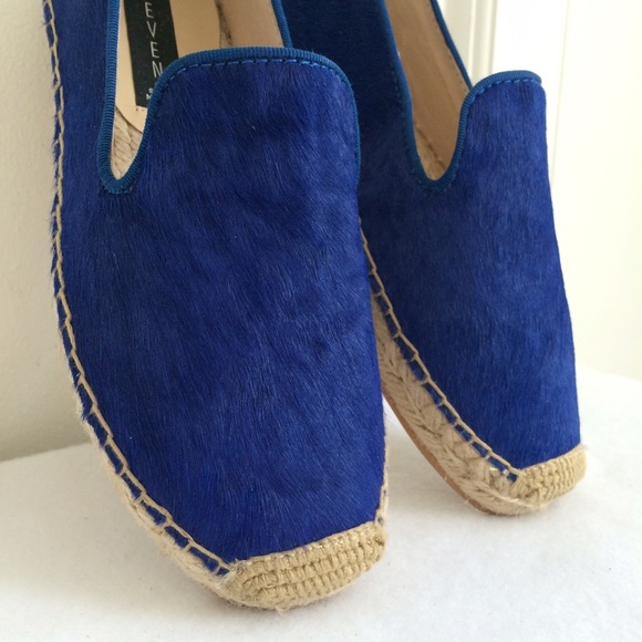 SOLD Steve Madden Lanii Blue Espadrille Flats - Picture 2 of 4