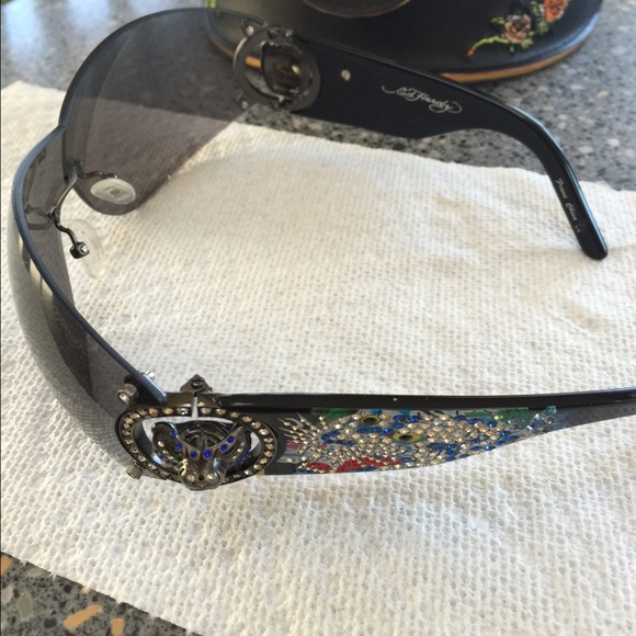 Ed Hardy sunglasses with original Ed Hardy case