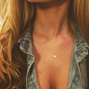 Dogeared Silver Heart Necklace