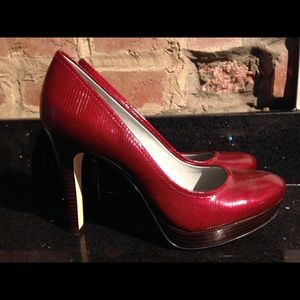 Red Calvin Klein heels