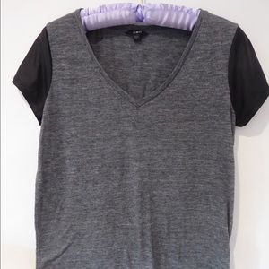 Guess T-shirt with faux leather sleeves