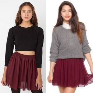 RARE American Apparel Royal Blue Chiffon Skirt