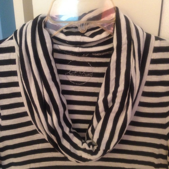 INC cowl neck long tee