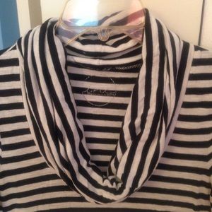 INC cowl neck long tee