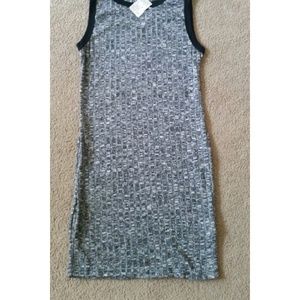 Black and gray fitted dress