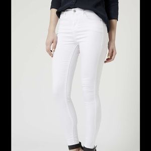 Topshop White Moto Leigh Jeans