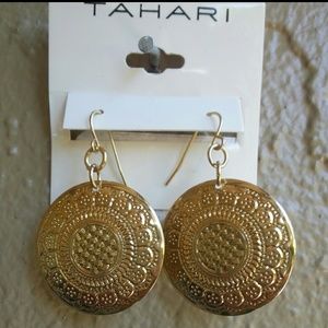 Tahari Gold boho dangles