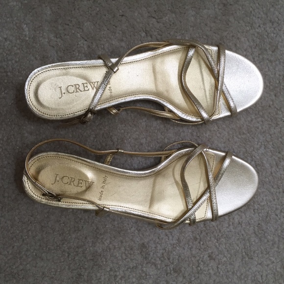 Beautiful J Crew Metallic Gold Sandals