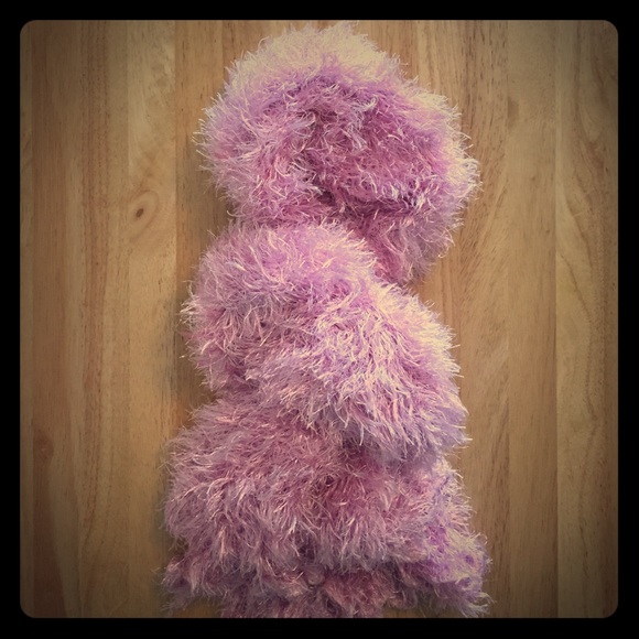 Helen Welsh Open Fringe Pink Scarf