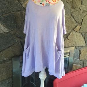 Lavender tunic with front pockets
