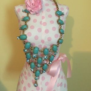 Turquoise bib necklace
