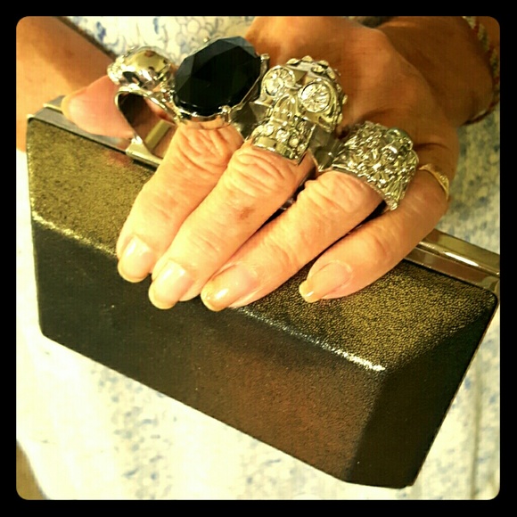 Brass knuckle evening  clutch