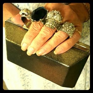 Brass knuckle evening  clutch