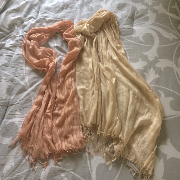 BUNDLE! Two Beautiful Scarves with Sparkle Details