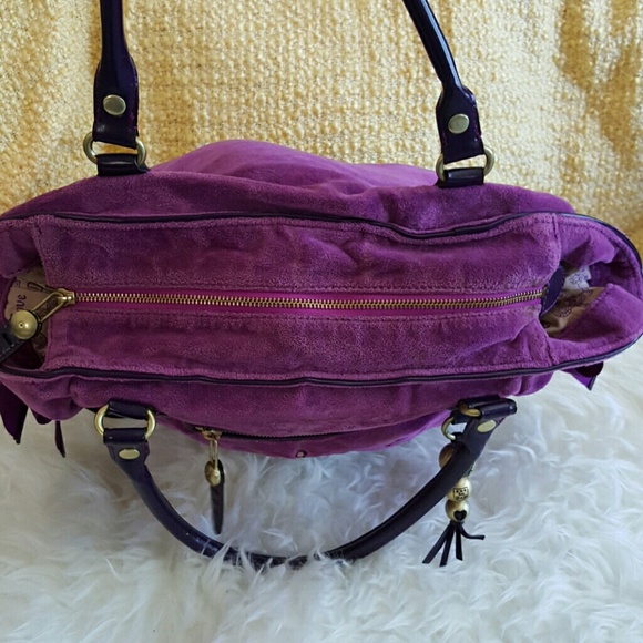 Large Juicy Couture Velour Purse - Purple - Picture 2 of 4