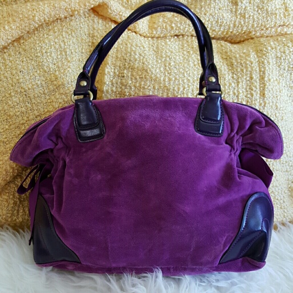 Large Juicy Couture Velour Purse - Purple - Picture 3 of 4