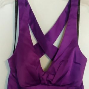 Purple low scoop dress
