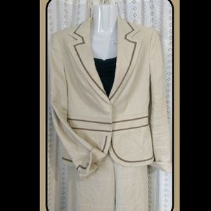 Khaki suit, 100% linen