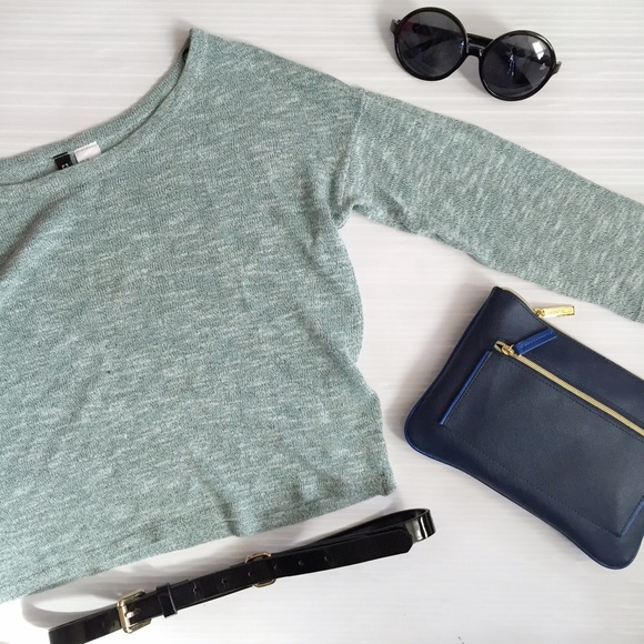 H&M turquoise knit sweater