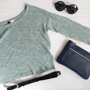 H&M turquoise knit sweater