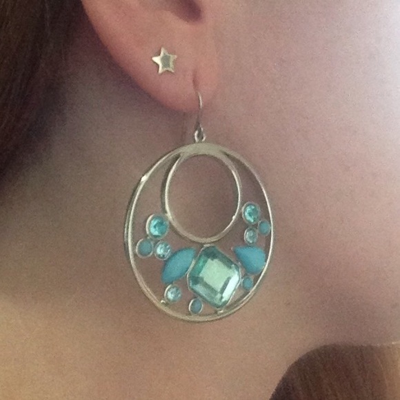 Blue & silver earrings