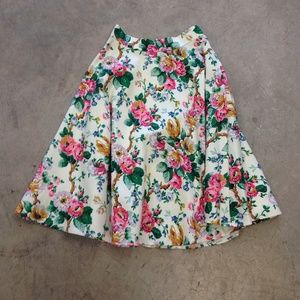 White floral skirt
