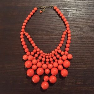 Bold orange bubble necklace